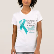 Ovarian Cancer Support Hope Awareness Tee Shirt