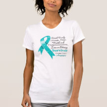 Ovarian Cancer Support Strong Survivor Tee Shirts
