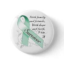 Ovarian Cancer Survivor Pinback Buttons