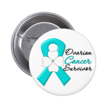 Ovarian Cancer Survivor Flower Ribbon Pins
