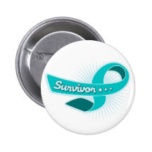 Ovarian Cancer Survivor Ribbon Buttons