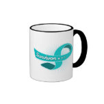 Ovarian Cancer Survivor Ribbon Mugs