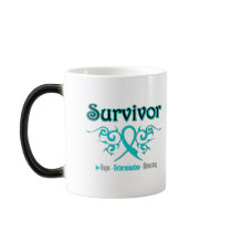 Ovarian Cancer Survivor Tribal Ribbon Mug