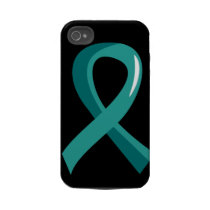 Ovarian Cancer Teal Ribbon 3 Tough Iphone 4 Covers