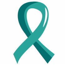 Ovarian Cancer Teal Ribbon 3 Photo Cut Out