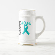 Ovarian Cancer Wanted A Cure Coffee Mugs