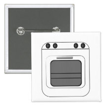 Oven Pinback Button