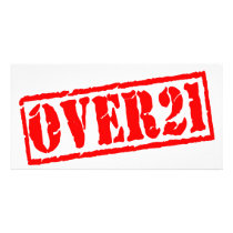 Over 21 photo card template