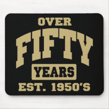 Over 50th Birthday Mouse Mats