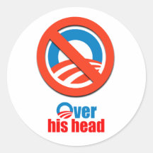 Over his head round stickers