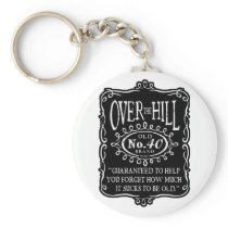 Over The Hill 40th Birthday Key Chain
