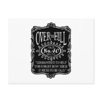 Over The Hill 40th Birthday Postcards