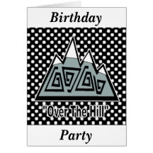 Over The Hill 50th Birthday Party Invitations Greeting Card