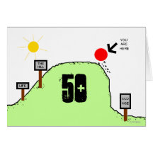 Over The Hill-50th Birthday-Personalize It Greeting Cards