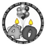 Over the Hill at 40 Birthday Sticker