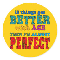 Over the Hill Birthday Humour Sticker