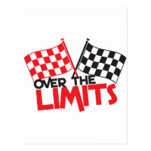 over the limits Racing flag Post Card