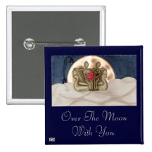 Over the Moon Pinback Buttons