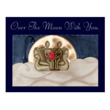 Over the Moon Postcard