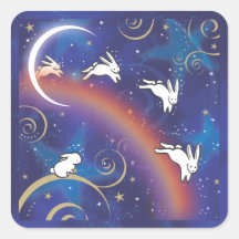 OVER THE RAINBOW BRIDGE SQUARE STICKERS