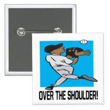 Over The Shoulder Pinback Button