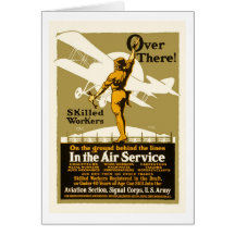 Over there!  In the Air Service Greeting Card