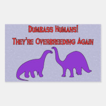 Overbreeding Dinosaurs Rectangular Sticker