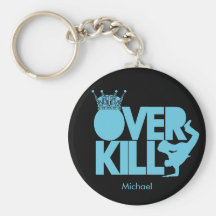 OverKill - bboy blue and black key-chain Key Chains
