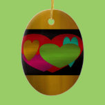 Overlapping Hearts with Border ornaments