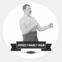 Overly Manly Man Sticker