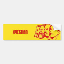 OVERMAN bumper sticker