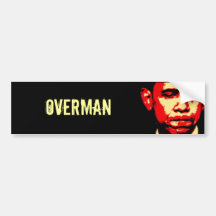 OVERMAN bumper sticker