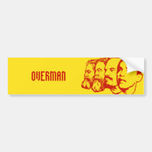 OVERMAN bumper sticker