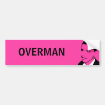 OVERMAN bumper sticker