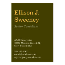 Oversize moss grey professional bold type design business cards