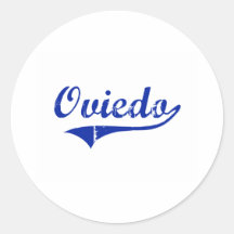 Oviedo Florida Classic Design Round Sticker