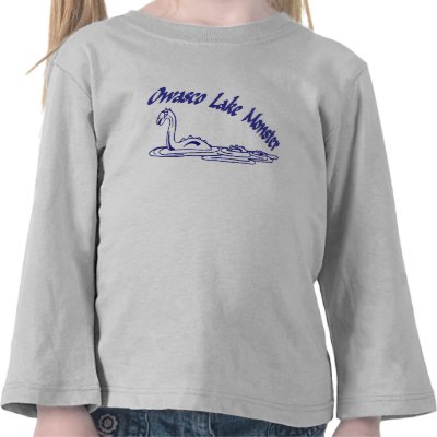 Owasco Lake Monster Tshirt by figstreetstudio