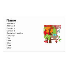 Owl 4th Birthday T shirts and Gifts Business Card Template
