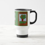 Owl and an Oak Tree Whimsical Cartoon Art Mugs