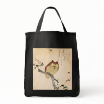 Owl and magnolia – Kobushi ni mimizuku Canvas Bags