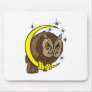 Owl and Moon Tattoo Design Mouse Mats