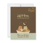 Owl and Pussycat Wedding Save the Date Invite