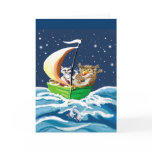 owl and the pussycat went to sea greeting card