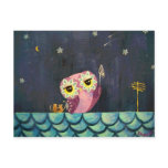 Owl Art - Catch A Falling Star Postcard
