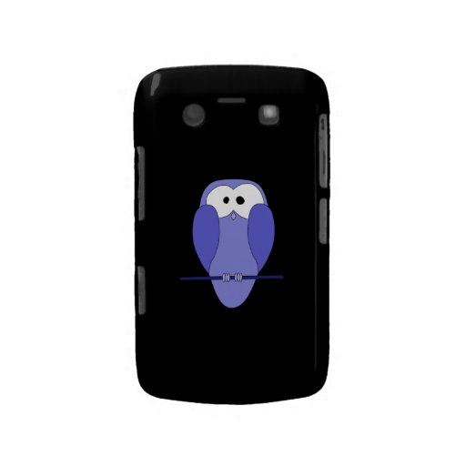 Owl at Night. Blue, black. Blackberry Case