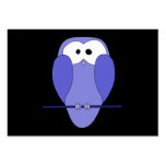 Owl at Night. Blue, black. Business Card