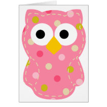Owl - Baby Girl Card