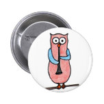 Owl Badge Button