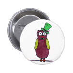 Owl badge pins