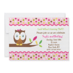 Owl Birthday Party Baby Shower Invitations